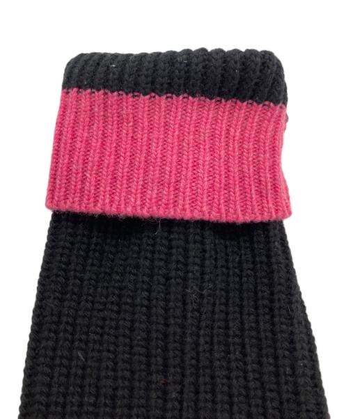 MARNI（マルニ）MARNI (マルニ) ウールニット ピンク×ブラック サイズ:38の古着・服飾アイテム