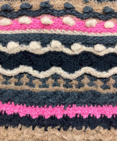 MARNI（マルニ）MARNI (マルニ) ウールニット ピンク×ブラック サイズ:38の古着・服飾アイテム