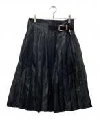 TOGA PULLAトーガ プルラ）の古着「ポリエステルメッシュスカート」｜ブラック