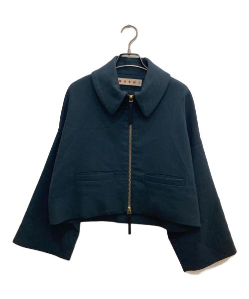 MARNI（マルニ）MARNI (マルニ) ジップアップワイドブルゾン グリーン サイズ:38の古着・服飾アイテム