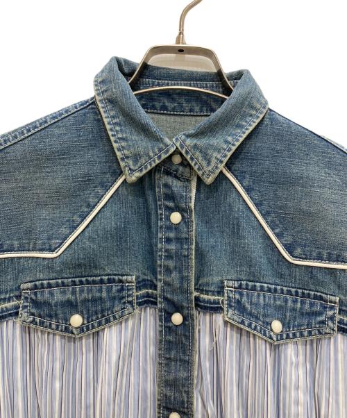 sacai（サカイ）sacai (サカイ) ギャザー ロングワンピース インディゴ サイズ:１の古着・服飾アイテム