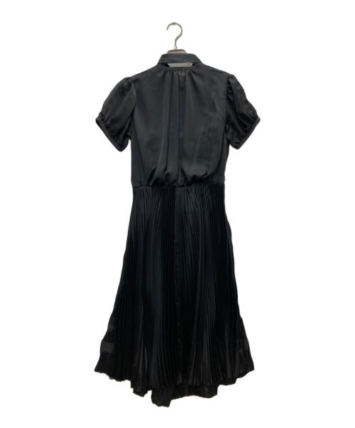 sacai（サカイ）sacai (サカイ) リネン混 ドッキング ウエスタン ワンピース ブラック サイズ:1の古着・服飾アイテム