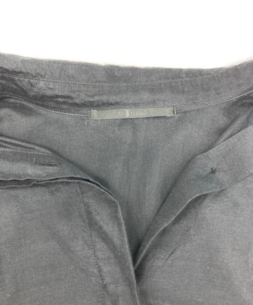 AP STUDIO（エーピーストゥディオ）AP STUDIO (エーピーストゥディオ) コットンシルクオーバーシャツ ブラック サイズ:表記無しの古着・服飾アイテム