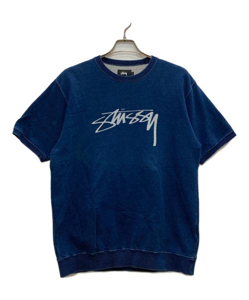 stussy（ステューシー）stussy (ステューシー) 半袖スウェット インディゴ サイズ:Lの古着・服飾アイテム