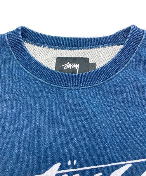 stussy（ステューシー）stussy (ステューシー) 半袖スウェット インディゴ サイズ:Lの古着・服飾アイテム