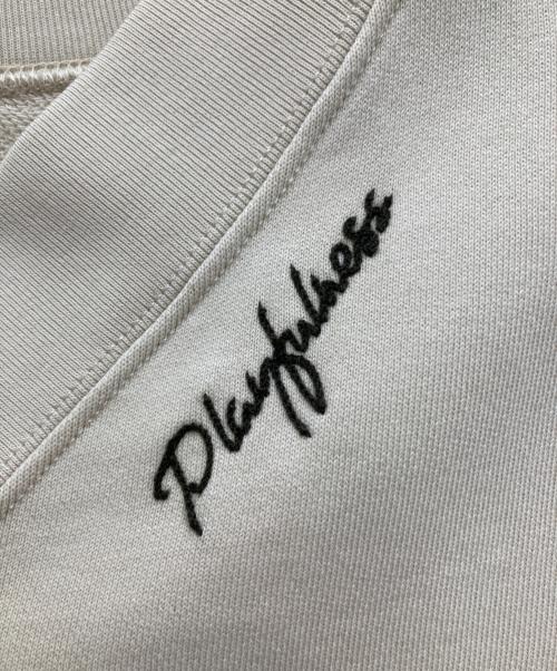 JOURNAL STANDARD relume（ジャーナルスタンダード レリューム）JOURNAL STANDARD relume (ジャーナルスタンダード レリューム) ロゴ刺繍Vネックスウェット ベージュ サイズ:Ｆ 未使用品の古着・服飾アイテム