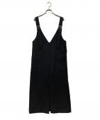 Spick and Spanスピック＆スパン）の古着「バックル付きダブルクロスジャンスカ」｜ブラック