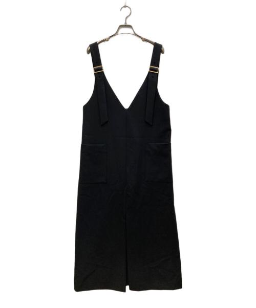 Spick and Span（スピック＆スパン）Spick and Span (スピックアンドスパン) バックル付きダブルクロスジャンスカ ブラック サイズ:38 未使用品の古着・服飾アイテム