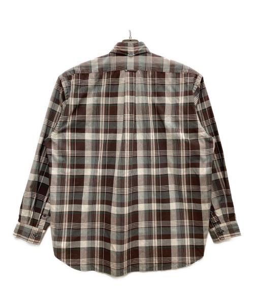 THE NORTH FACE（ザ ノース フェイス）THE NORTH FACE (ザ ノース フェイス) ロングスリーブマドラスシャツ ブラウン×グリーン サイズ:Lの古着・服飾アイテム