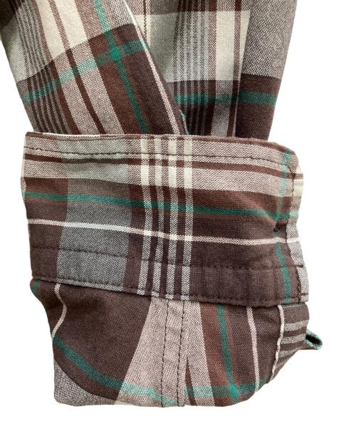 THE NORTH FACE（ザ ノース フェイス）THE NORTH FACE (ザ ノース フェイス) ロングスリーブマドラスシャツ ブラウン×グリーン サイズ:Lの古着・服飾アイテム