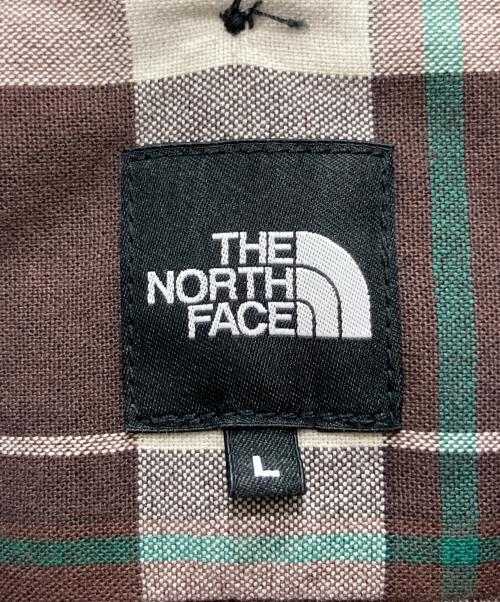 THE NORTH FACE（ザ ノース フェイス）THE NORTH FACE (ザ ノース フェイス) ロングスリーブマドラスシャツ ブラウン×グリーン サイズ:Lの古着・服飾アイテム