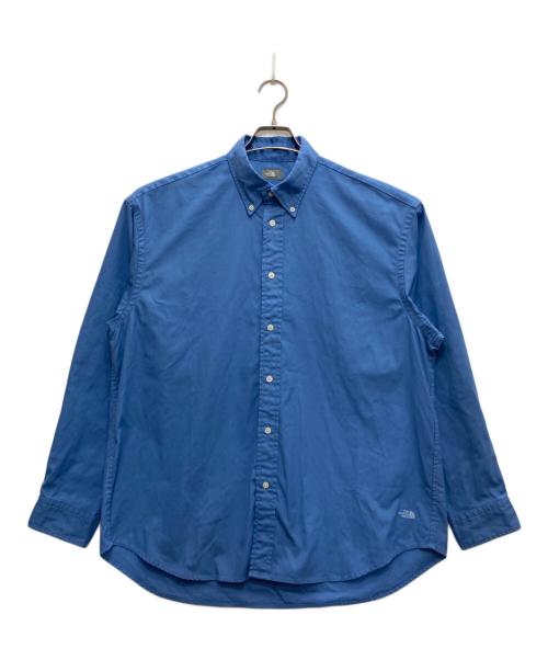THE NORTH FACE（ザ ノース フェイス）THE NORTH FACE (ザ ノース フェイス) ロングスリーブハーフドームシャツ ブルー サイズ:Ｌの古着・服飾アイテム