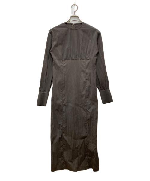 Noble（ノーブル）Noble (ノーブル) フレンチカルゼナローラインワンピース ブラウン サイズ:36の古着・服飾アイテム