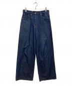DRIES VAN NOTENドリスヴァンノッテン）の古着「ワイドレッグデニムパンツ」｜インディゴ