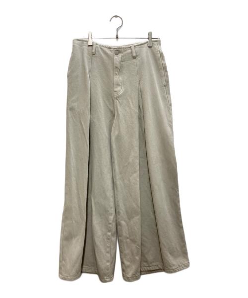 LONSLAN（ロンスラン）LONSLAN (ロンスラン) ワイドパンツ ベージュ サイズ:Ｌの古着・服飾アイテム