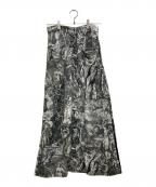 DIESELディーゼル）の古着「long skirt Maksi sijonas Juoda cs/ロングスカート」｜グレー