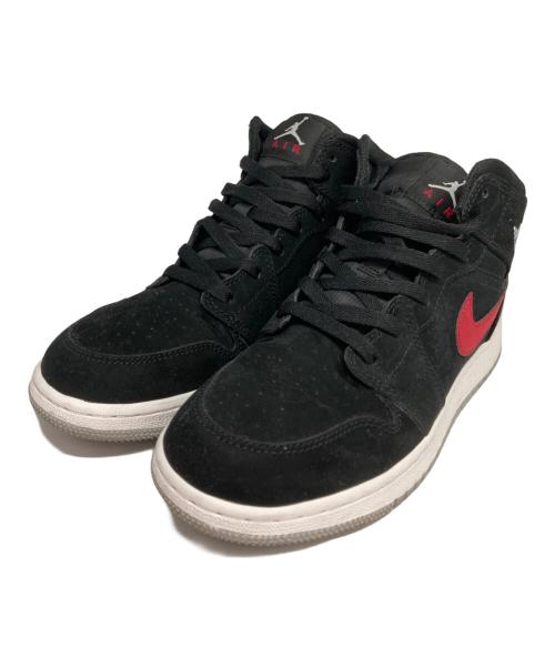 NIKE（ナイキ）NIKE (ナイキ) AIR JORDAN 1 MID/エアジョーダン１ミッド ブラック サイズ:24.5CMの古着・服飾アイテム