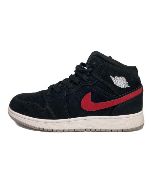 NIKE（ナイキ）NIKE (ナイキ) AIR JORDAN 1 MID/エアジョーダン１ミッド ブラック サイズ:24.5CMの古着・服飾アイテム