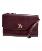 ANTEPRIMAアンテプリマ）の古着「ターンロックレザーワンショルダーバッグ」｜レッド