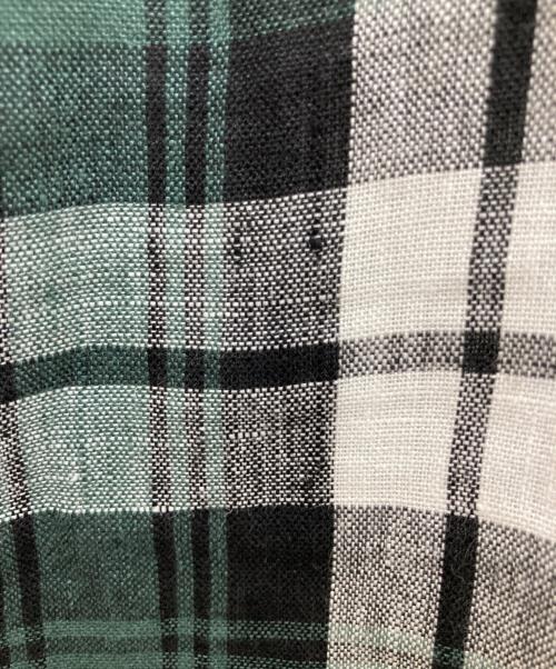 O'NEIL OF DUBLIN（オニールオブダブリン）O'NEIL OF DUBLIN (オニールオブダブリン) リネンチェックスカート グリーン×ホワイト サイズ:8の古着・服飾アイテム