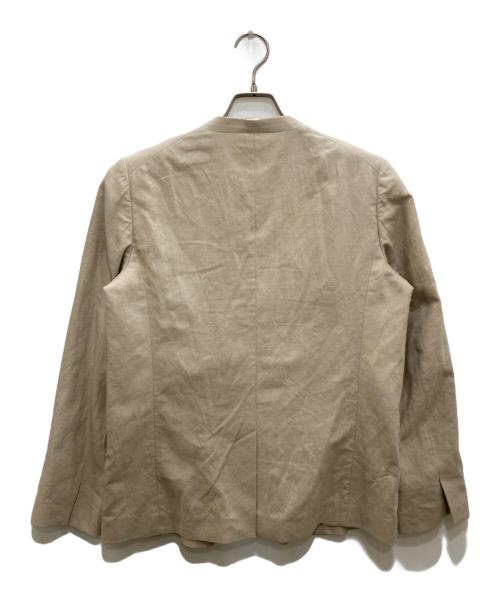 FRAMeWORK（フレームワーク）FRAMeWORK (フレームワーク) 綿麻キャンバスノーカラージャケット ベージュ サイズ:38の古着・服飾アイテム