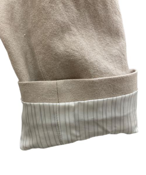 FRAMeWORK（フレームワーク）FRAMeWORK (フレームワーク) 綿麻キャンバスノーカラージャケット ベージュ サイズ:38の古着・服飾アイテム