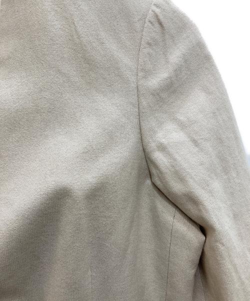 FRAMeWORK（フレームワーク）FRAMeWORK (フレームワーク) 綿麻キャンバスノーカラージャケット ベージュ サイズ:38の古着・服飾アイテム