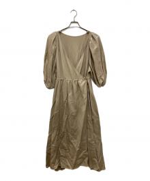 Rouge vif（ルージュヴィフ）の古着「リネン混ワンピース」｜ベージュ