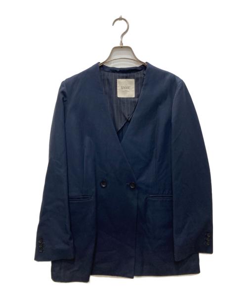 journal standard L'essage（ジャーナルスタンダード レサージュ）journal standard L'essage (ジャーナルスタンダード レサージュ) チノ ダブルブレストジャケット ネイビー サイズ:Fの古着・服飾アイテム