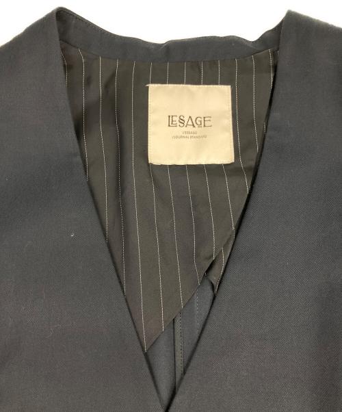 journal standard L'essage（ジャーナルスタンダード レサージュ）journal standard L'essage (ジャーナルスタンダード レサージュ) チノ ダブルブレストジャケット ネイビー サイズ:Fの古着・服飾アイテム