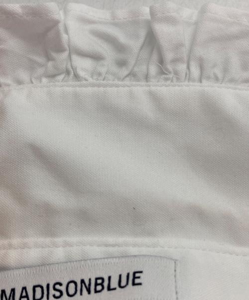 MADISON BLUE（マディソンブルー）MADISON BLUE (マディソンブルー) ROUND COLLAR FRILL SH L.OX/ラウンドカラーフリルシャツ ホワイト サイズ:Ｓの古着・服飾アイテム