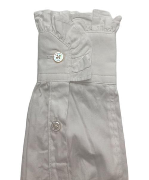 MADISON BLUE（マディソンブルー）MADISON BLUE (マディソンブルー) ROUND COLLAR FRILL SH L.OX/ラウンドカラーフリルシャツ ホワイト サイズ:Ｓの古着・服飾アイテム