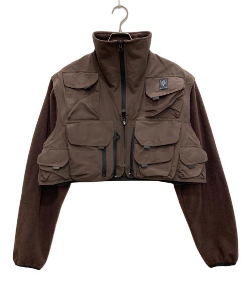 South2 West8（サウスツー ウエストエイト）South2 West8 (サウスツー ウエストエイト) ショート丈フライトジャケット ブラウン サイズ:Ｌの古着・服飾アイテム