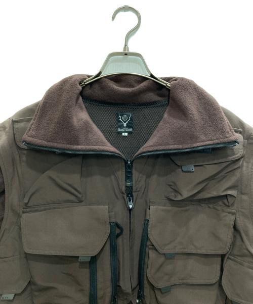 South2 West8（サウスツー ウエストエイト）South2 West8 (サウスツー ウエストエイト) ショート丈フライトジャケット ブラウン サイズ:Ｌの古着・服飾アイテム