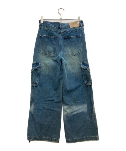 Tina Jojun（ティーナ ジョジュン）Tina Jojun (ティーナ ジョジュン) ウエストリボンデニムパンツ インディゴ サイズ:Sの古着・服飾アイテム