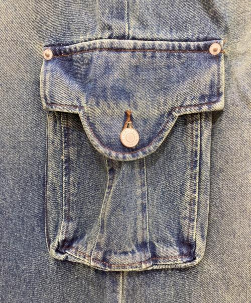 Tina Jojun（ティーナ ジョジュン）Tina Jojun (ティーナ ジョジュン) ウエストリボンデニムパンツ インディゴ サイズ:Sの古着・服飾アイテム