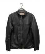 AVIREXアヴィレックス）の古着「レザージャケット」｜ブラック