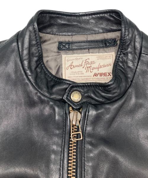 AVIREX（アヴィレックス）AVIREX (アヴィレックス) レザージャケット ブラック サイズ:XLの古着・服飾アイテム