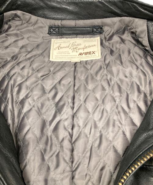 AVIREX（アヴィレックス）AVIREX (アヴィレックス) レザージャケット ブラック サイズ:XLの古着・服飾アイテム