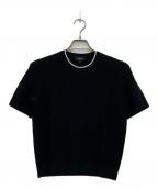 theoryセオリー）の古着「Wooster Crepe Knit Links Links Tee/ウースタークリープニットリンクスリンクスティー」｜ブラック