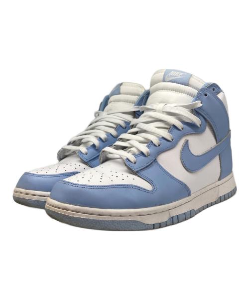 NIKE（ナイキ）NIKE (ナイキ) W DUNK HIGH/Ｗダンクハイ ブルー サイズ:CM27.5/US10.5/UK8/EUR42.5/BR40.5/CN275(2.5)の古着・服飾アイテム