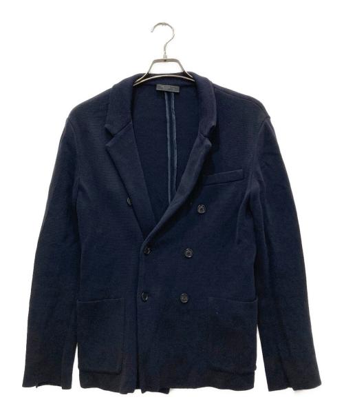 PRADA（プラダ）PRADA (プラダ) ニットダブルジャケット ブラック サイズ:48の古着・服飾アイテム