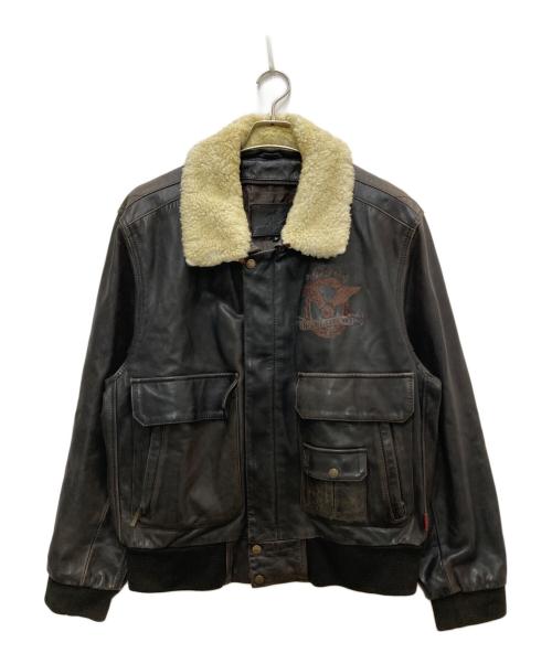 Lee Cooper（リークーパー）Lee Cooper (リークーパー) レザーフライトジャケット ブラウン サイズ:Ⅿの古着・服飾アイテム