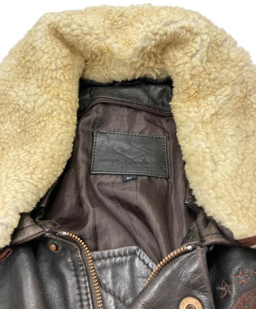Lee Cooper（リークーパー）Lee Cooper (リークーパー) レザーフライトジャケット ブラウン サイズ:Ⅿの古着・服飾アイテム
