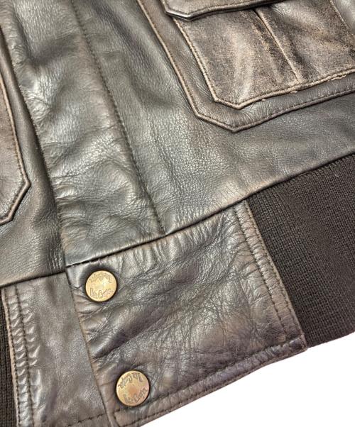 Lee Cooper（リークーパー）Lee Cooper (リークーパー) レザーフライトジャケット ブラウン サイズ:Ⅿの古着・服飾アイテム