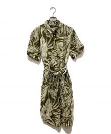 LAUREN RALPH LAUREN（ローレンラルフローレン）の古着「シャツワンピース」｜グリーン