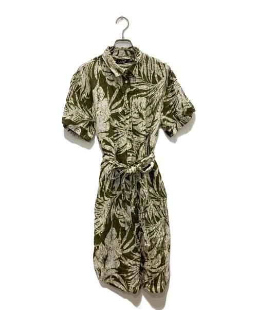 LAUREN RALPH LAUREN（ローレンラルフローレン）LAUREN RALPH LAUREN (ローレンラルフローレン) シャツワンピース グリーン サイズ:8の古着・服飾アイテム