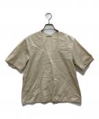 Plageプラージュ）の古着「タイプライターTブラウス」｜ベージュ