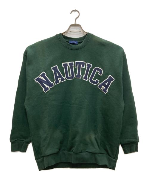 NAUTICA（ノーティカ）NAUTICA (ノーティカ) アーチロゴスウェット グリーン サイズ:XLの古着・服飾アイテム