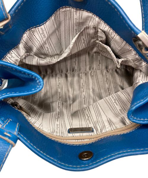 Salvatore Ferragamo（サルヴァトーレ フェラガモ）Salvatore Ferragamo (サルヴァトーレ フェラガモ) ガンチーニレザーハンドバッグ ブルーの古着・服飾アイテム